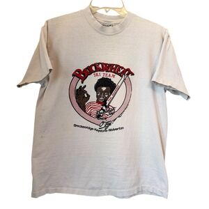 VTG Buckwheat Ski Team T Shirt Graphic Tee 80s Rascals RARE Large Fit Med READ